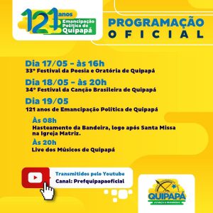 Programação oficial LIBERADA! ✅💥