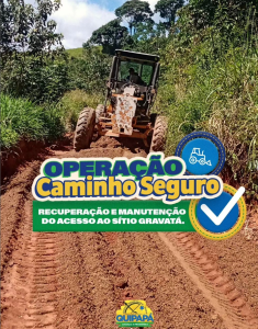 A Operação Caminho Seguro continua recuperando estradas e acessos da zona rural de Quipapá.