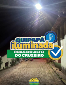 O Alto do Cruzeiro também está com iluminação de led nos postes.