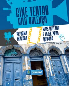 O Cine Teatro Bila Valença faz parte da história do nosso município e em breve vai estar funcionando novamente.